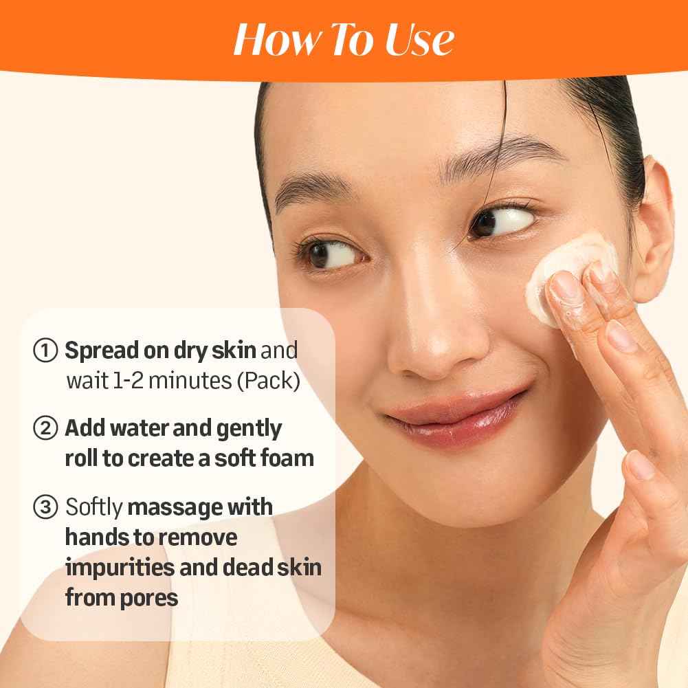 Pumpkintinol Pore Deep Gum Cleanser | Face Cleanser & Mask in One | Gentle Exfoliation with Rice Bran Powder | Deep Cleansing, Pore Care, & Radiance Boosting (120ml / 4.05 fl. oz.)