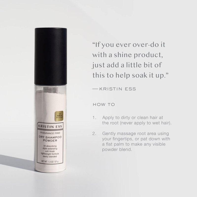 Kristin Ess Dry Shampoo Powder Spray for Oily Hair - Lightweight, Vegan Formula | 1.3 oz (Pack of 2)
