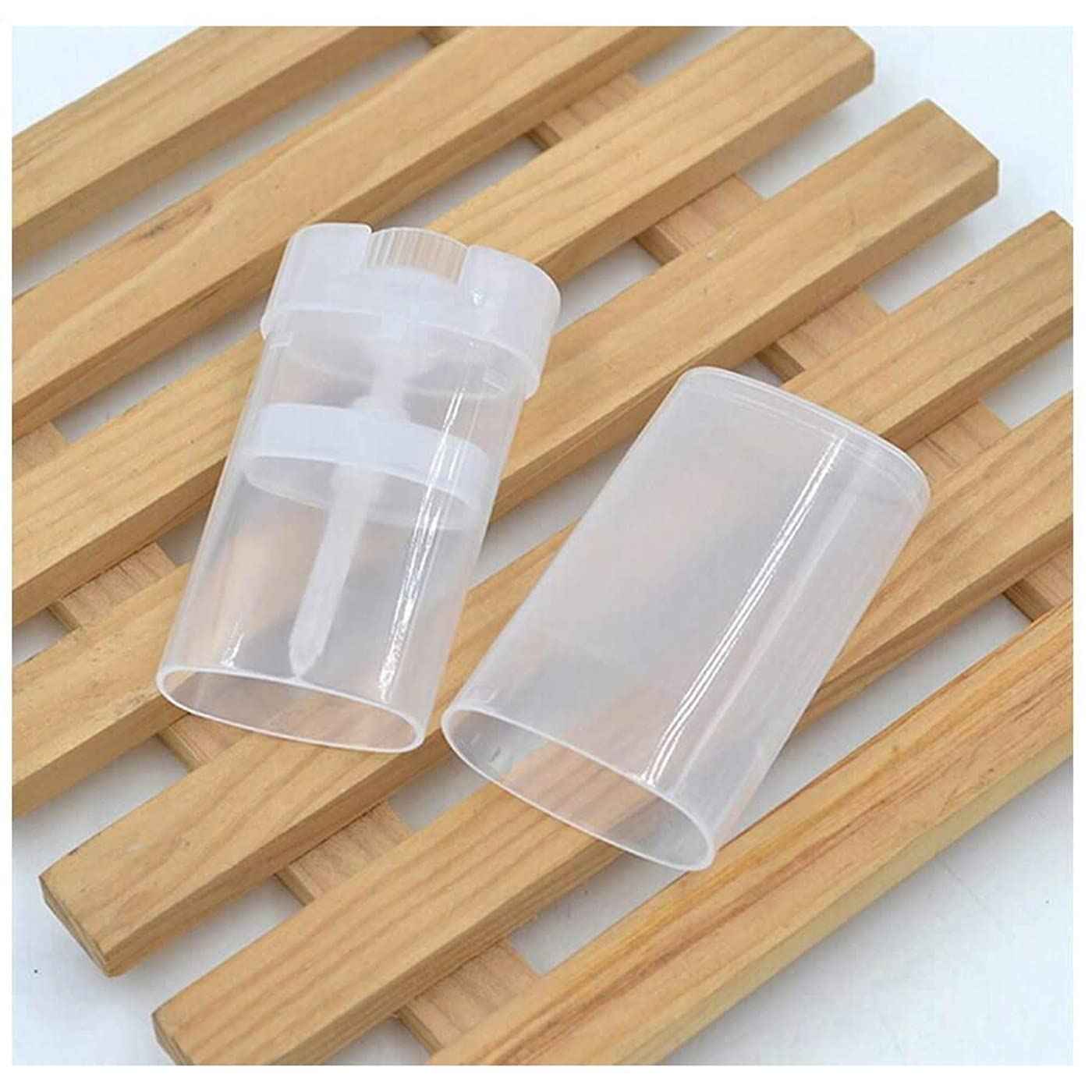 Healthcom 30pcs 0.5 Oz Clear Empty Plastic Deodorant Containers New Empty Oval Lip Balm Tubes 15ml Oval Deodorant Containers for Lipstick Crayon Chapstick DIY Make Your Own Deodorant Lotion Bar
