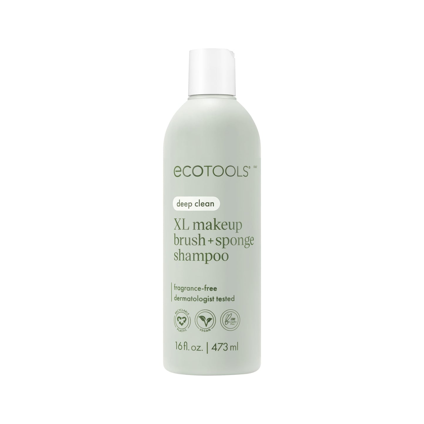 EcoTools XL Makeup Brush Cleanser, Sponge Shampoo, Fragrance-Free, 16 Fl Oz