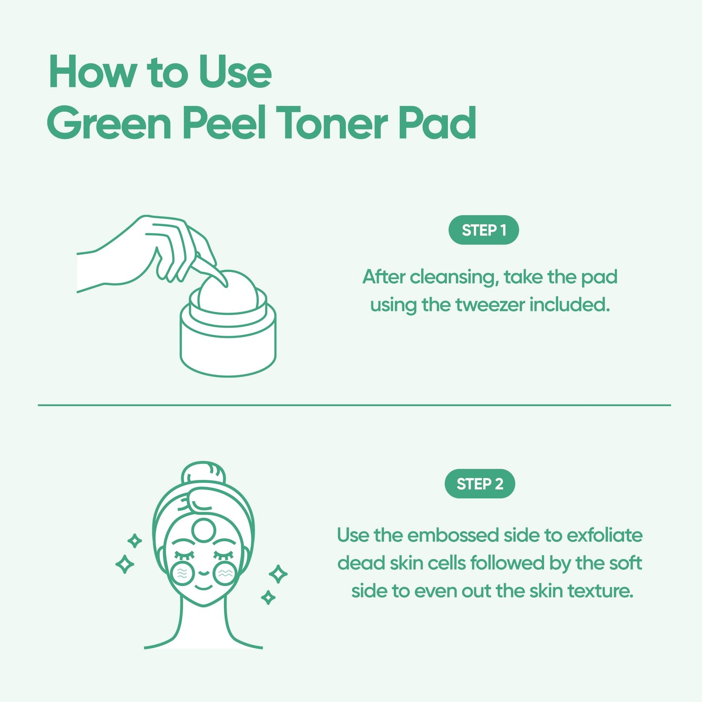 BANILA CO Clean it Zero Green Peel Toner Pad | Vegan Korean Dual Textured for Gentle Exfoliating | Green Complex and LHA to Even Skin Texture and Remove Sebum | Hypoallergenic, Alcohol-Free (70ea)
