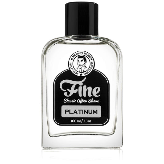 Mr. Fine Men's Aftershave - Platinum Fragrance, Soothing & Toning Post Shave Balm, Calms Razor Burn, Classic Barbershop Feel, Alcohol-Based Formula, Gentle for All Skin Types, 100ml
