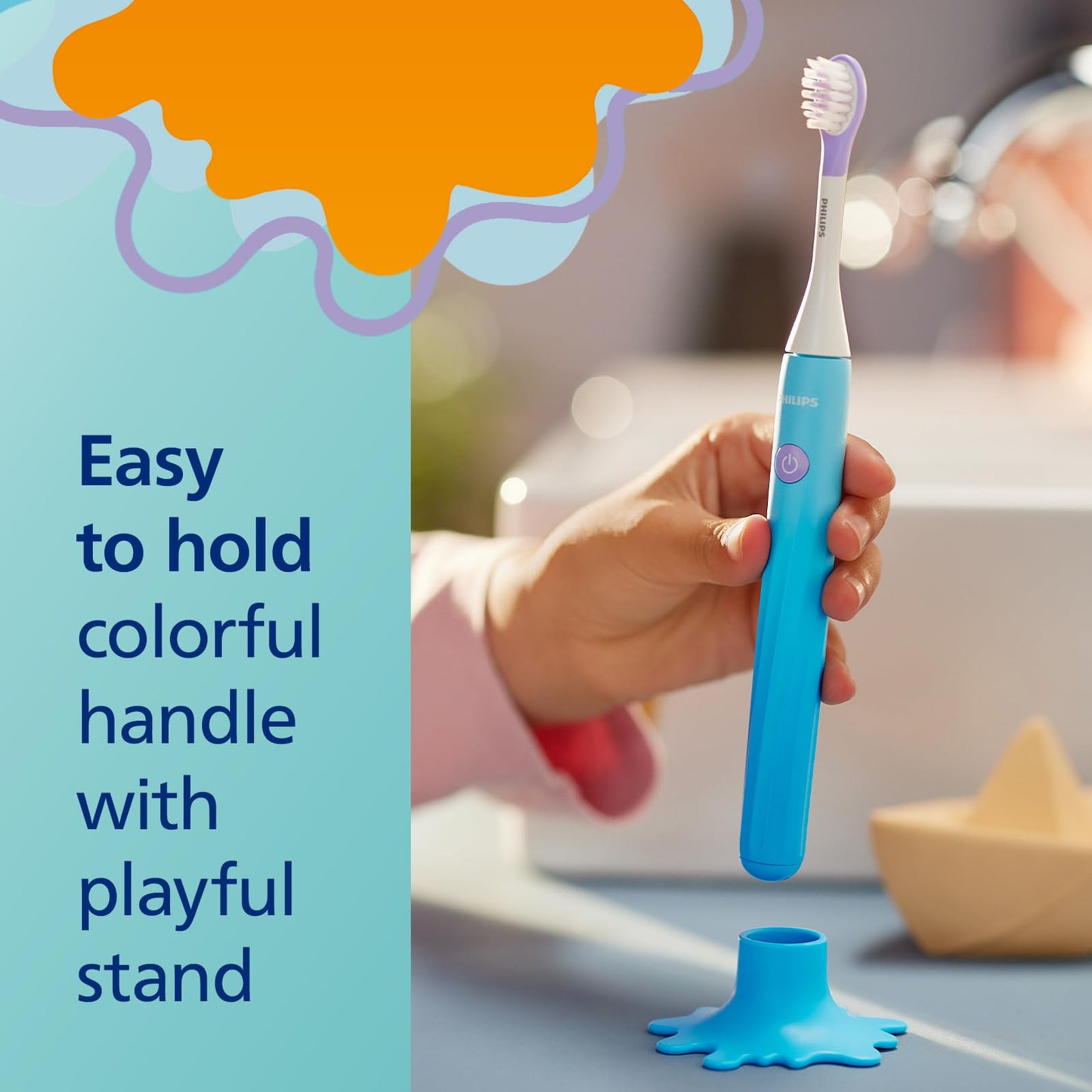 Philips One for Kids by Sonicare Replacement Brush Heads, Purple, for Kids Age 3+, 2 Pack, Model BH1022/30