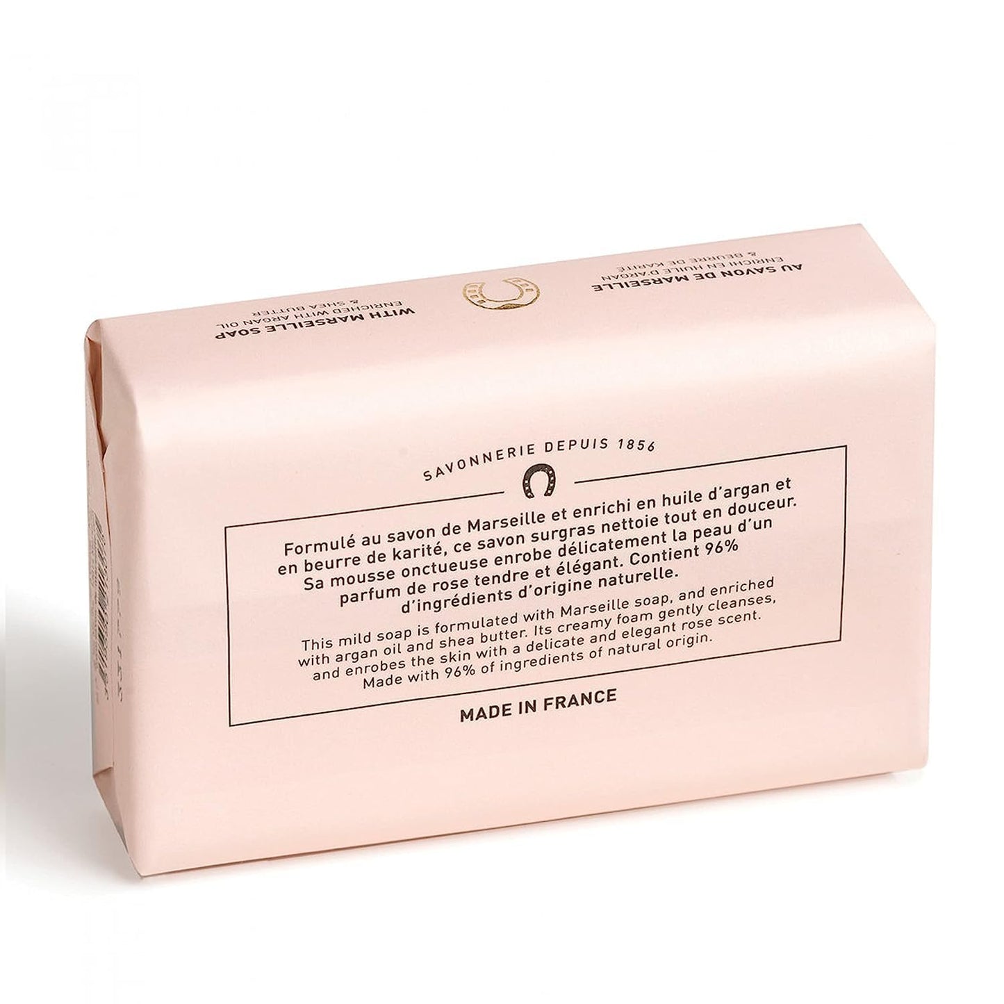 Fer à Cheval Gentle Perfumed Soap Bars, Organic Body Bath Soap, Moisturizing Natural Bar Soap for Men and Women, 125 g/4.41 oz, Pack of 2 - Rose Petal