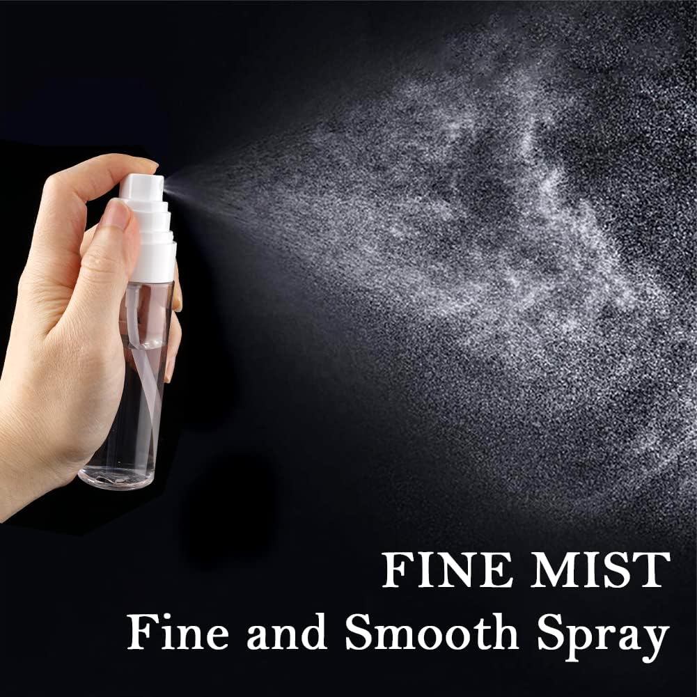 Fine Mist Spray Bottle Plastic Spray Bottles 3.4oz/100ml 2Pack Makeup Setting Spray Bottle TSA Approved Empty Cosmetic Refillable Travel Bottle Containers Sprayer for Water,Perfume,Essential