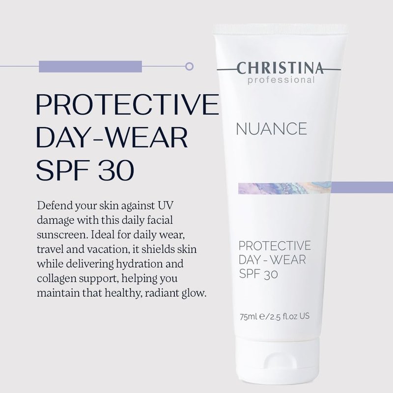 Christina Protective Day Cream SPF 30 | Hydrating Face Moisturizer with Hyaluronic Acid & Peptides - 75 ml