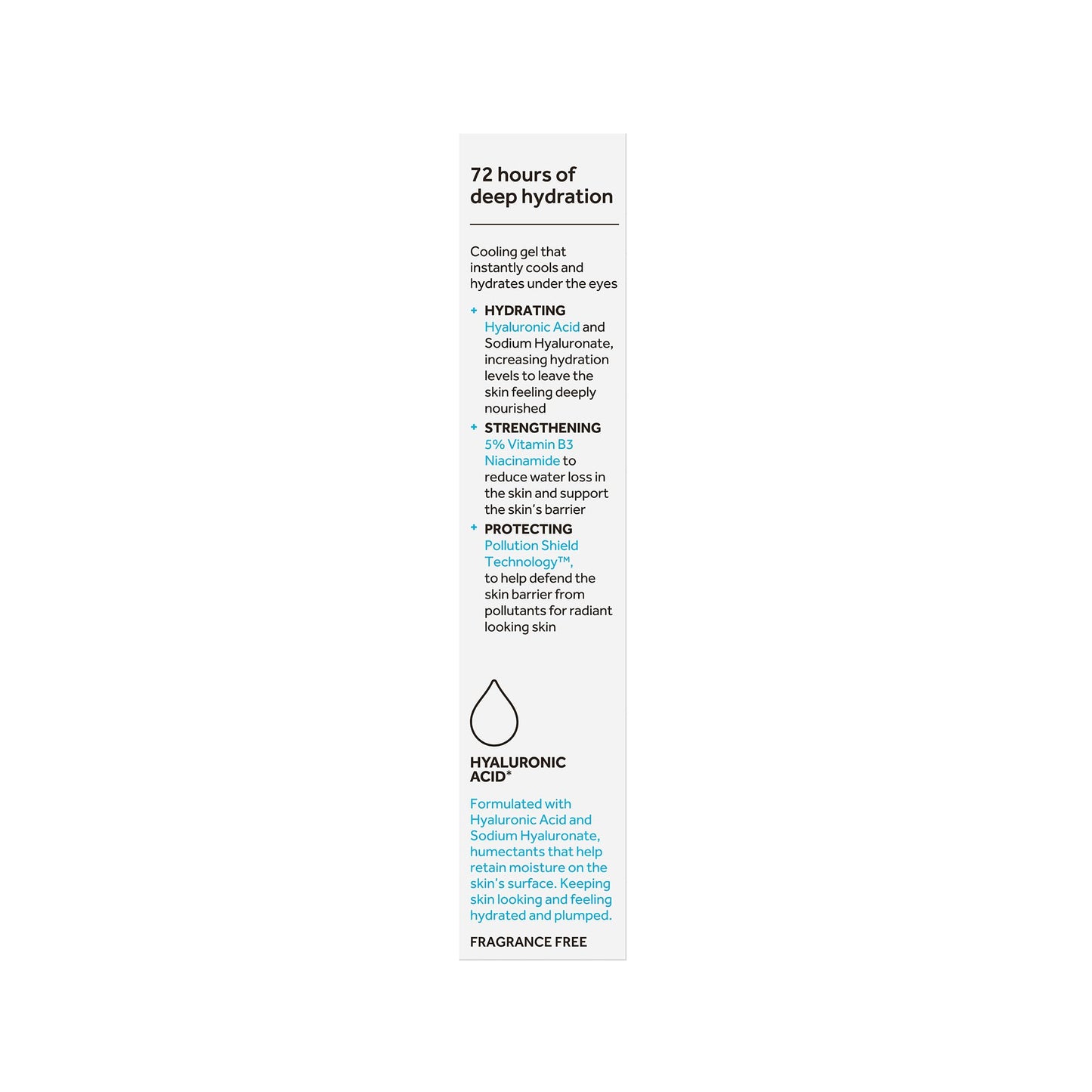 No7 HydraLuminous+ Cooling Under Eye Gel - Hydrating Eye Gel to Smooth Dry, Fine Lines with Hyaluronic Acid & Vitamin B3 Niacinamide - Reveals Visibly Healthier-Looking Skin (0.5 Fl Oz)