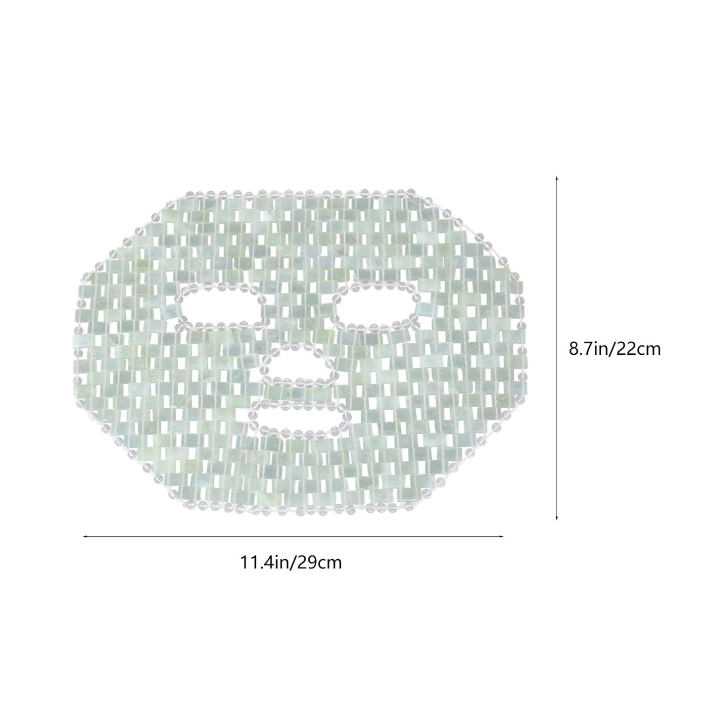 FRCOLOR Natural Jade Facial Mask Stones Anti-Aging Sleeping Face Mask for Dark Circles Puffiness Relief and Skin Massage Tool