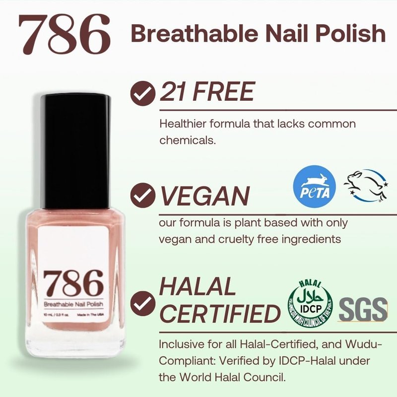 786 Cosmetics – 4 Piece Set: Breathable Nail Polish - Vegan, Cruelty-Free, Healthy, Award-Winning, Halal, Fast-Drying (Coastal Dreams)