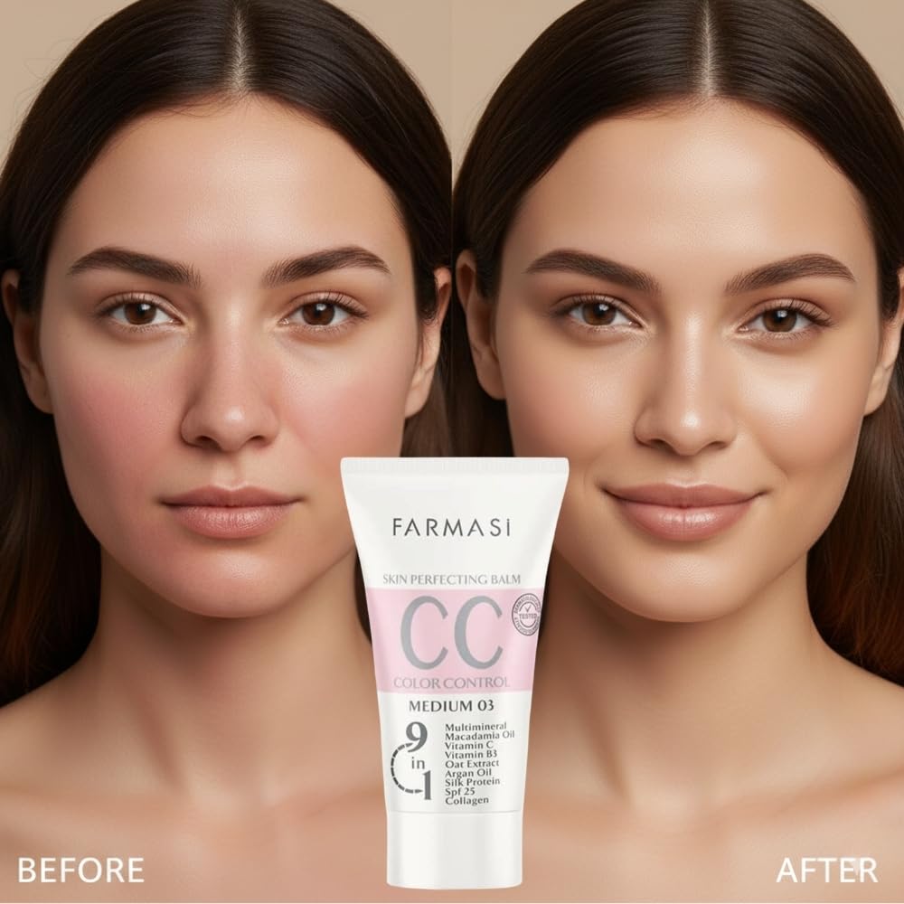 Farmasi CC Cream, Hydrating, Light Coverage, SPF 25, Medium, 1.7 fl oz