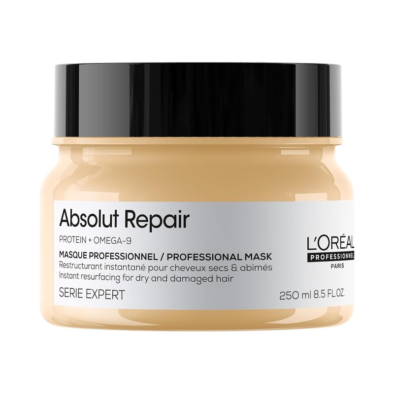 L'Oréal Professionnel Paris Absolut Repair Mask - Nourishing Protein Treatment For Dry & Damaged Hair, Hydrates, Repairs Damage & Adds Hair Shine, Color Safe