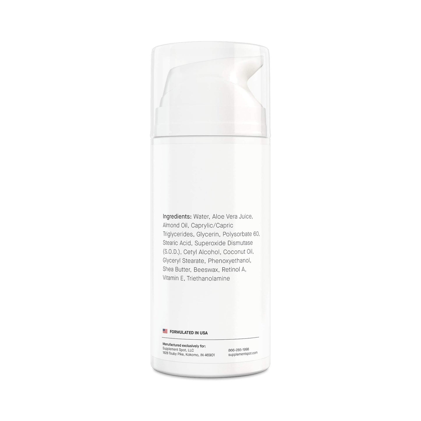 Supplement Spot Superoxide Dismutase (SOD) Anti-Aging Cream - Face Moisturizer for Fine Lines & Wrinkles, Smooth & Firm Skin, Youthful Glow, Antioxidant-Rich Skincare, 3.4 oz