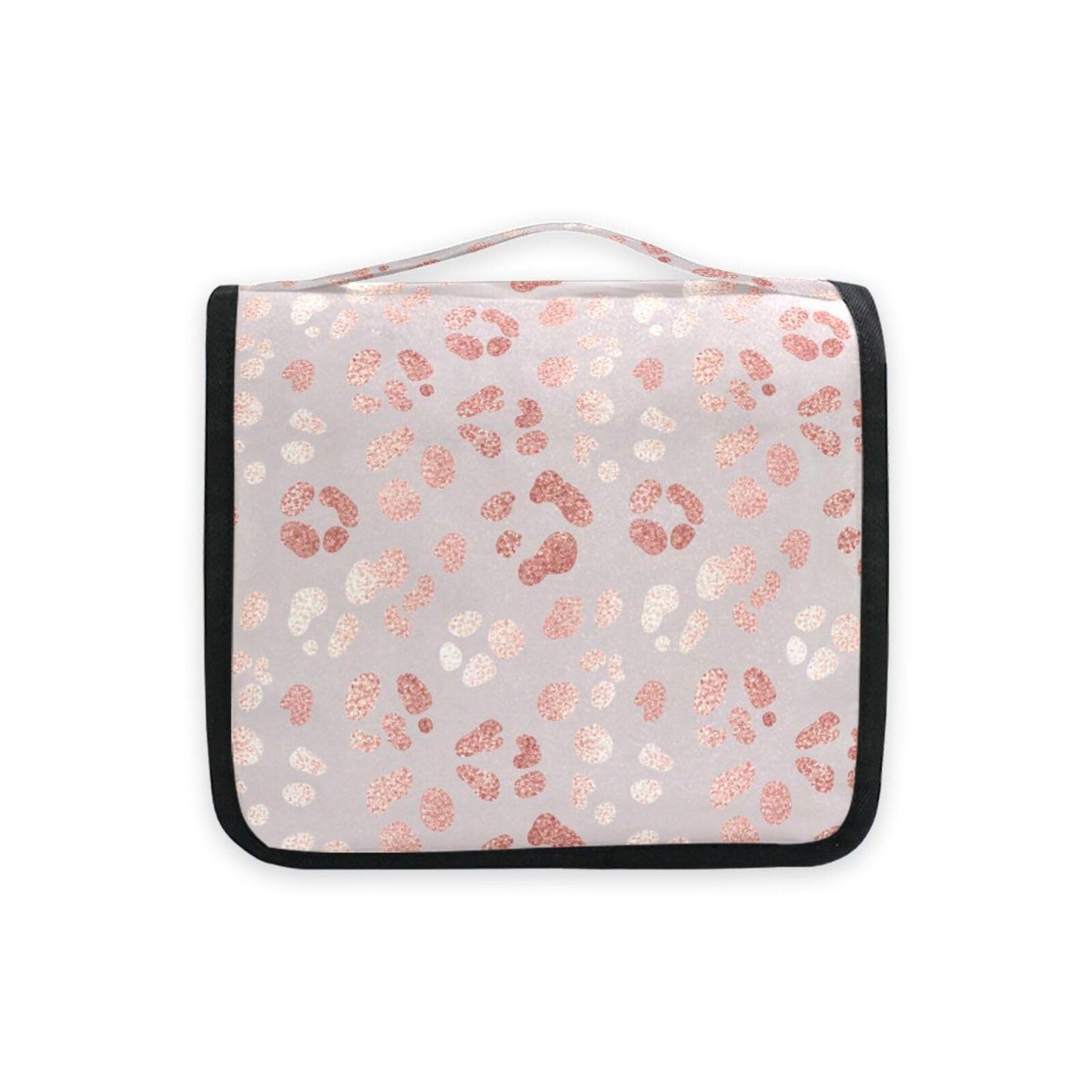 MNSRUU Hanging Toiletry Bag Rose Gold Leopard Print Makeup Bag Portable Travel bag for Toiletries Organizer Bags for Women Men, Travel-Essentials Bag