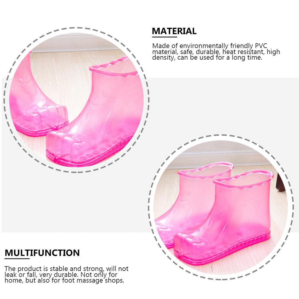 ARTIBETTER Foot Bath Massage Shoes 1 Pair Wear-Resistant Foot Soaking Boots for Home and Spa Promote Blood Circulation Relaxation Durable Heat-Resistant 10.23X6.29X3.93In