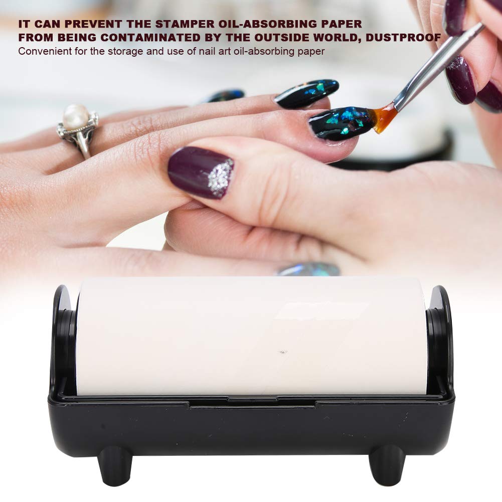 Nail Stamper Oil Absorbing Sheet Paper – Black DIY Manicure Tool for Clean Pattern Transfer, compatible with/Rectangle/Jelly Nail Stamping Plates & Polish