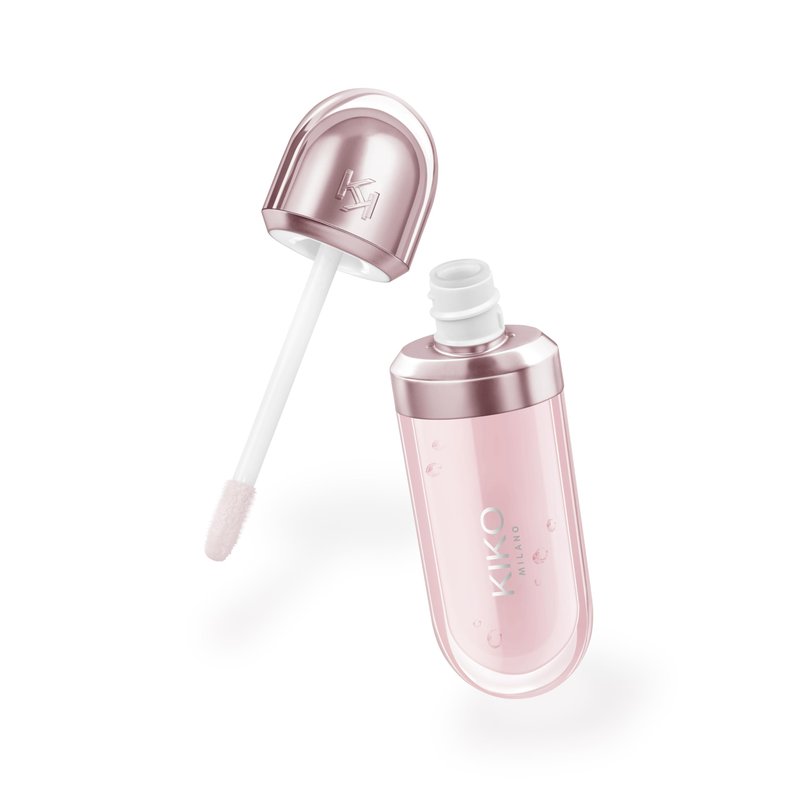 Kiko Milano 3D Hydra Lip Oil – Hydrating, Nourishing, High-Shine Lip Treatment, Non-Sticky, Moisturizing Formula with Vitamin E – 03 Glossed Glass – 6.5ml