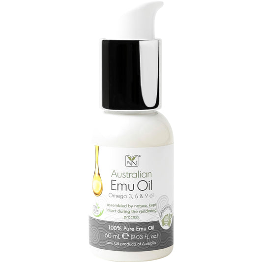Y Not Natural Pure Emu Oil - Organic Moisture for Face, Body, Hair, Scalp & Nails - Rich in Omega 3-6-9, Vitamins & Essential Minerals - Australian Emu Oil (60ml) 2.03 fl oz -Unscented
