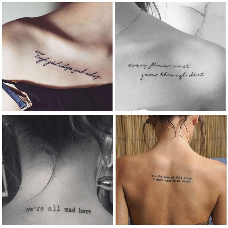Realistic Tiny Temporary Tattoos - 400+ Designs | Inspirational Quotes, Flowers & Artworks for All Ages