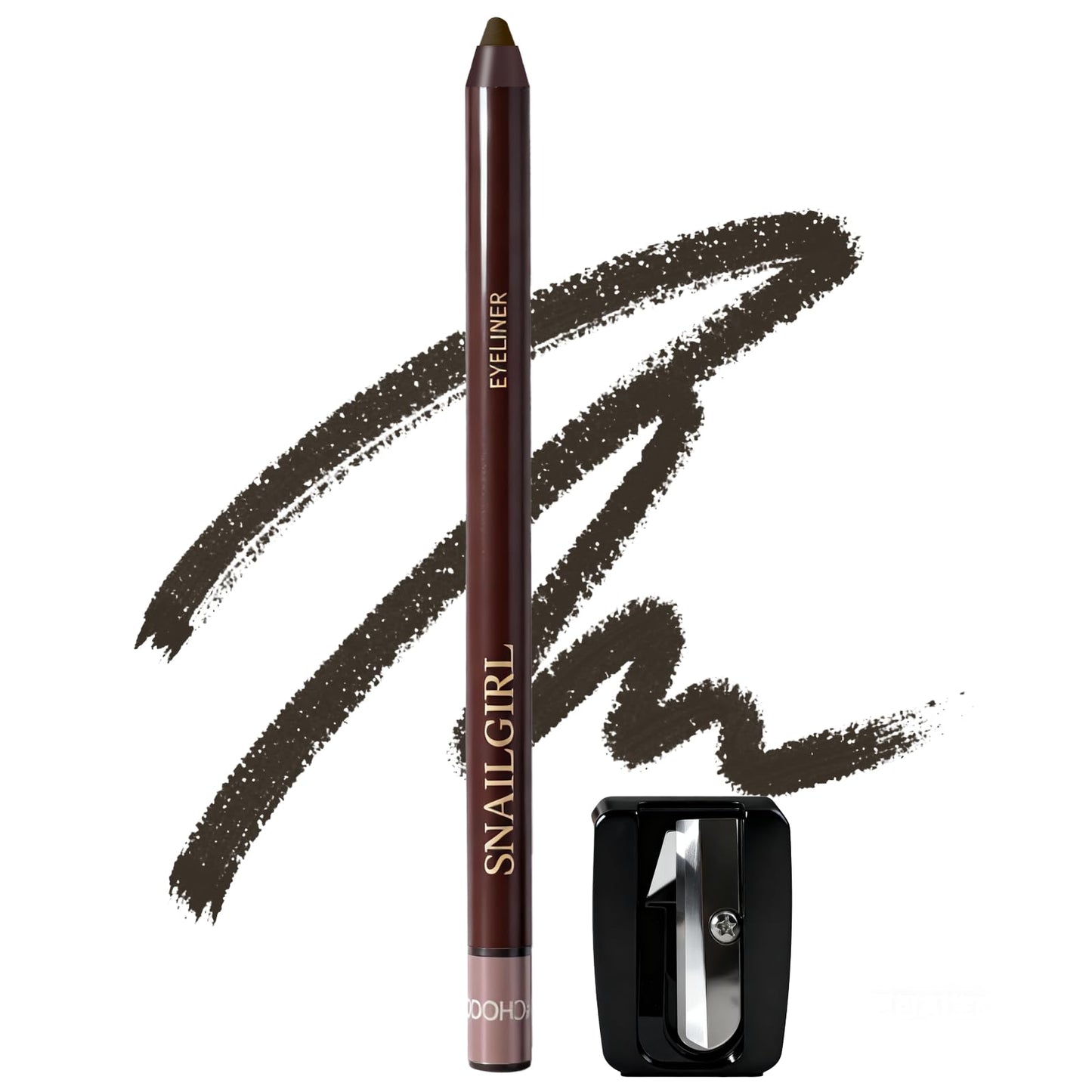 Okerker Graphite Gel Eyeliner Pencil, Waterproof Smudge-proof Long Lasting Graphite Eye Liner, High-Pigmented Smooth Creamy Formula for Mature Women, Eyes Makeup Pen with Sharpener