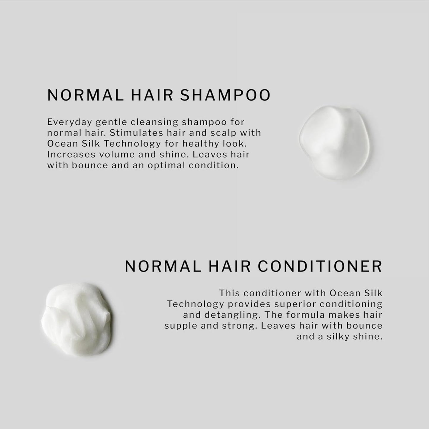 SACHAJUAN Normal Hair Shampoo and Conditioner Set | Ocean Silk Technology for Everyday Cleansing, Volume & Shine | Lightweight Hydration & Detangling | Vegan & Paraben-Free | Pack of 2 (3.4 oz)