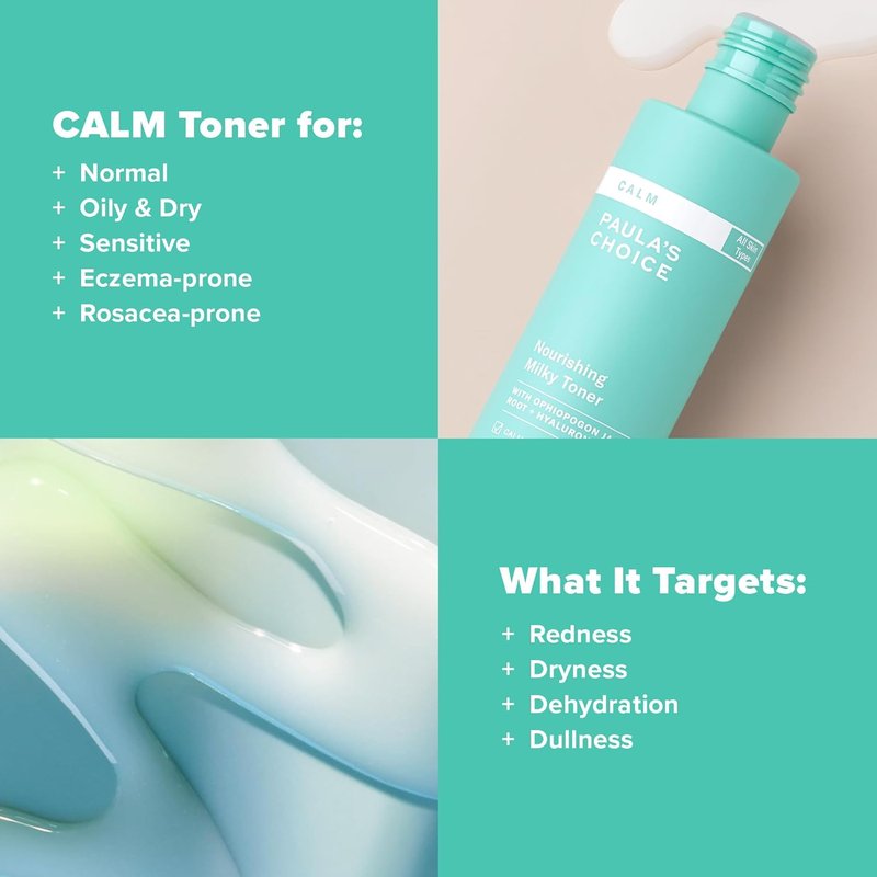 Calm Nourishing Milky Toner - Soothes Redness for Sensitive Skin | 4 Fl Oz