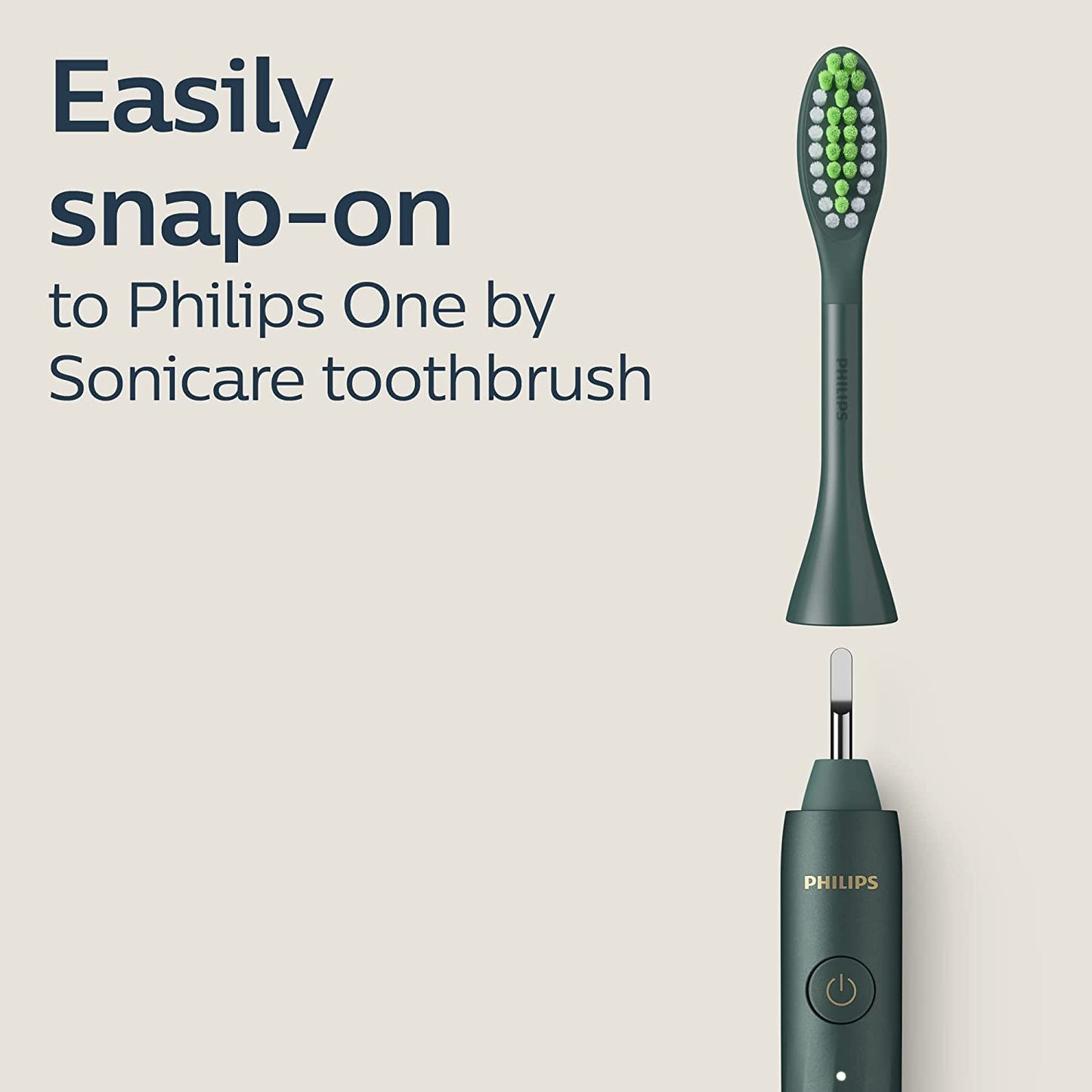 Philips One by Sonicare 2pk Brush Heads, Sage BH1022/08
