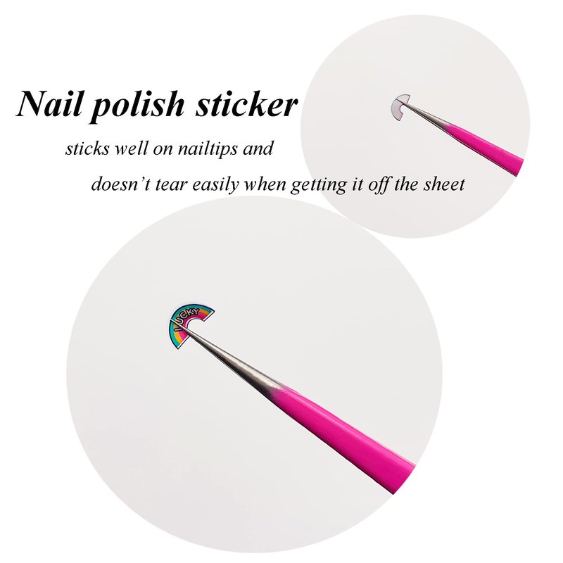 New 12 Large Sheets of Cute Nail Stickers for Women and Teen Girls Self Adhesive Nail Decals for Nail Art Decoration Including Hearts Stars Letters Bowknot Leaves Flowers Plants Fruits Butterflies