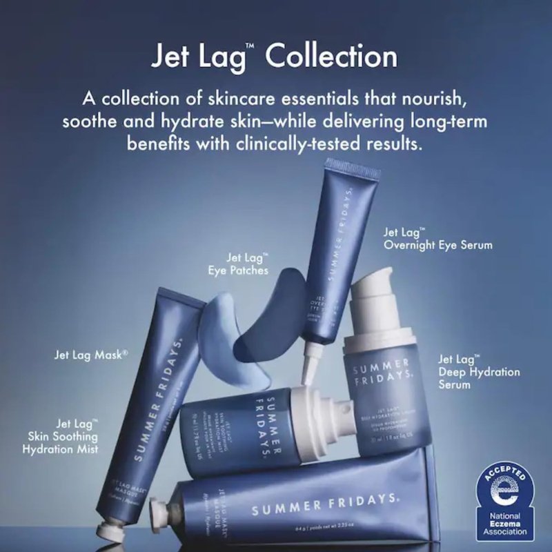 Jet Lag Deep Hydration Serum - Hydrating Face Serum with Glycerin & Squalane | Soothes Dry Skin & Reduces Fine Lines (1 Oz)