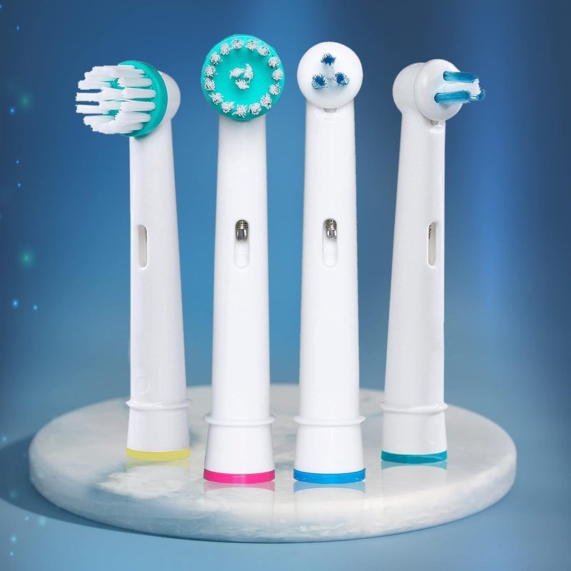 Replacement Brush Heads for Oral-B Electric Toothbrush - 8 Pack Compatible with Pro 1000 & Kids Plus | Orthodontic Design