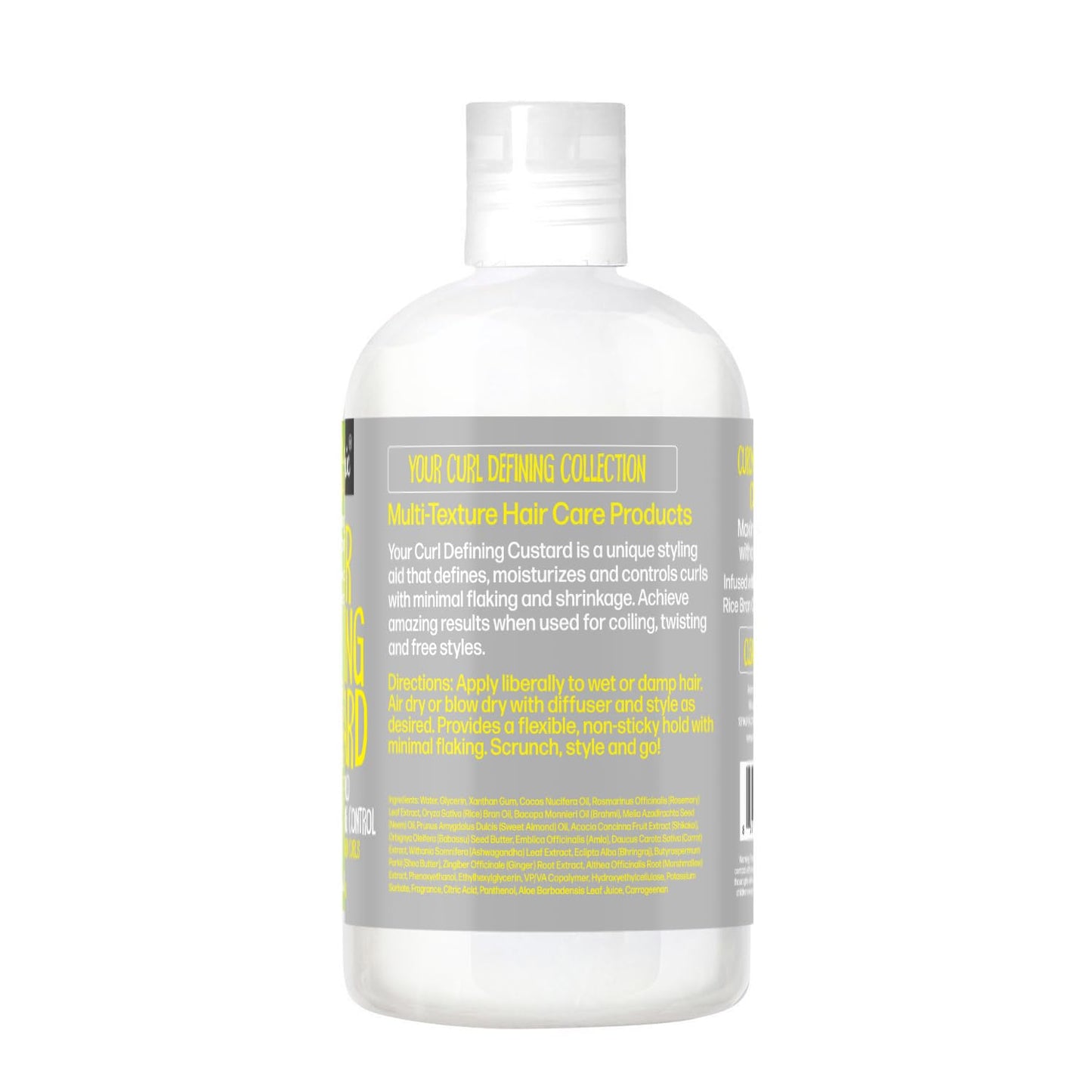CurlyChic Curl Defining Custard - Moisturizing Styling Cream for Curly & Kinky Hair - 12 fl oz | Flake-Free, Long-Lasting Hold