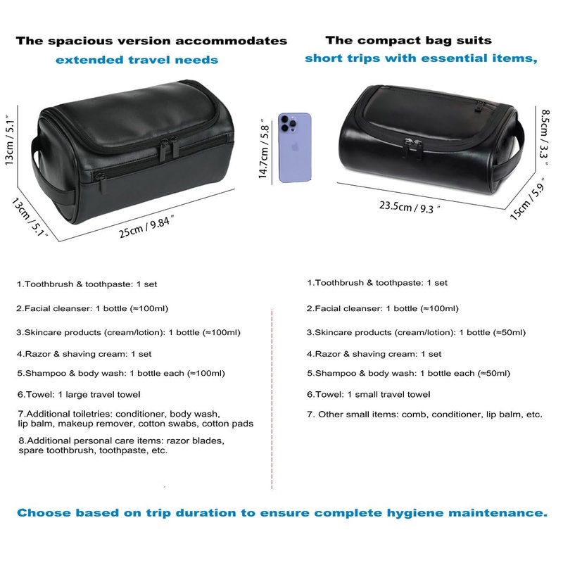 Shcnlery Personalized Small Toiletry Bag for Men,Minimalist Travel Toiletry Organizer Dopp Kit Water-resistant Makeup Bag for Travel Essentials,Travel Gifts For Men Unique
