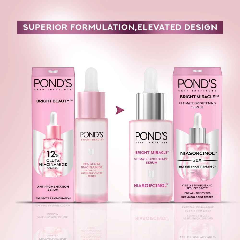 POND's Bright Beauty Serum, 12% Gluta-Niacinamide Complex, Anti-Pigmentation, 28 ml