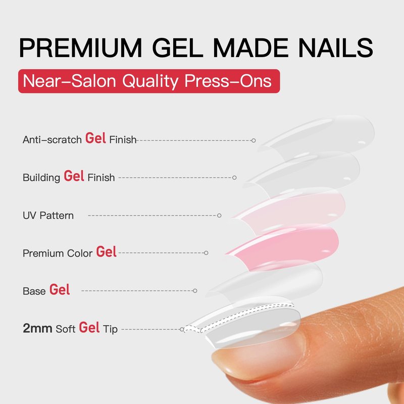CurvLife Press On Nails Short – Soft Gel Oval Fake Nails, Reusable Glue On Nail Kit with Adhesive Tabs, Natural Fit & Salon-Quality for Women & Girls (Lavender Veil)