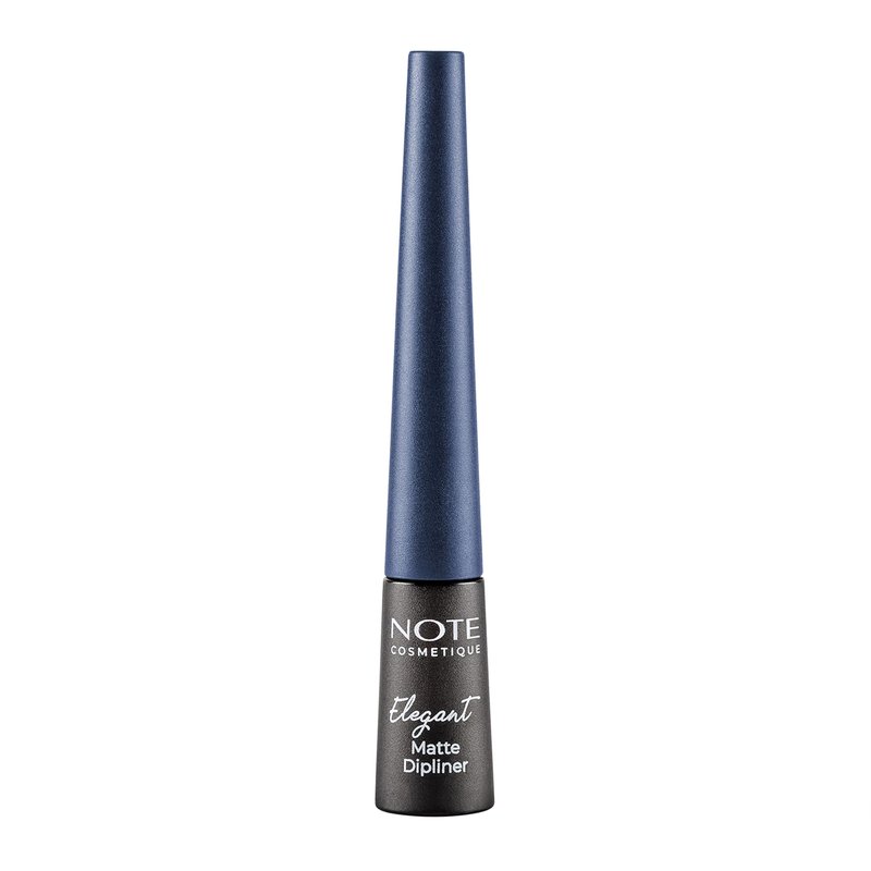NOTE Cosmetique Elegant Matte Dipliner - Smudgeproof Liquid Eyeliner with Felt Tip - Waterproof Eyeliner - 03 Navy Blue - 0.085 oz