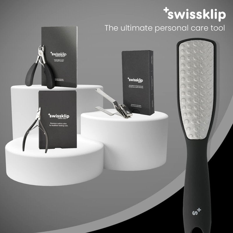 Swissker by Swissklip Foot File Callus Remover for Feet I A Perfect Heel Scraper for Cracked Heels I Luxurious Foot Scraper for Callus Removal and Dead Skin Remover for Feet (1 Pack)