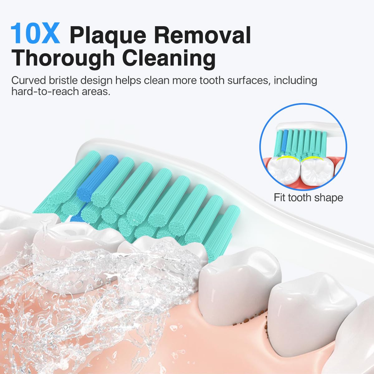 BOVVSLE Replacement Toothbrush Heads for Philips Sonicare Replacement Heads E-Series, Essence, Electric Replacement Brush Head for Phillips Sonicare E Series, for Philips Sonic Care Toothbrush,6 Pcs