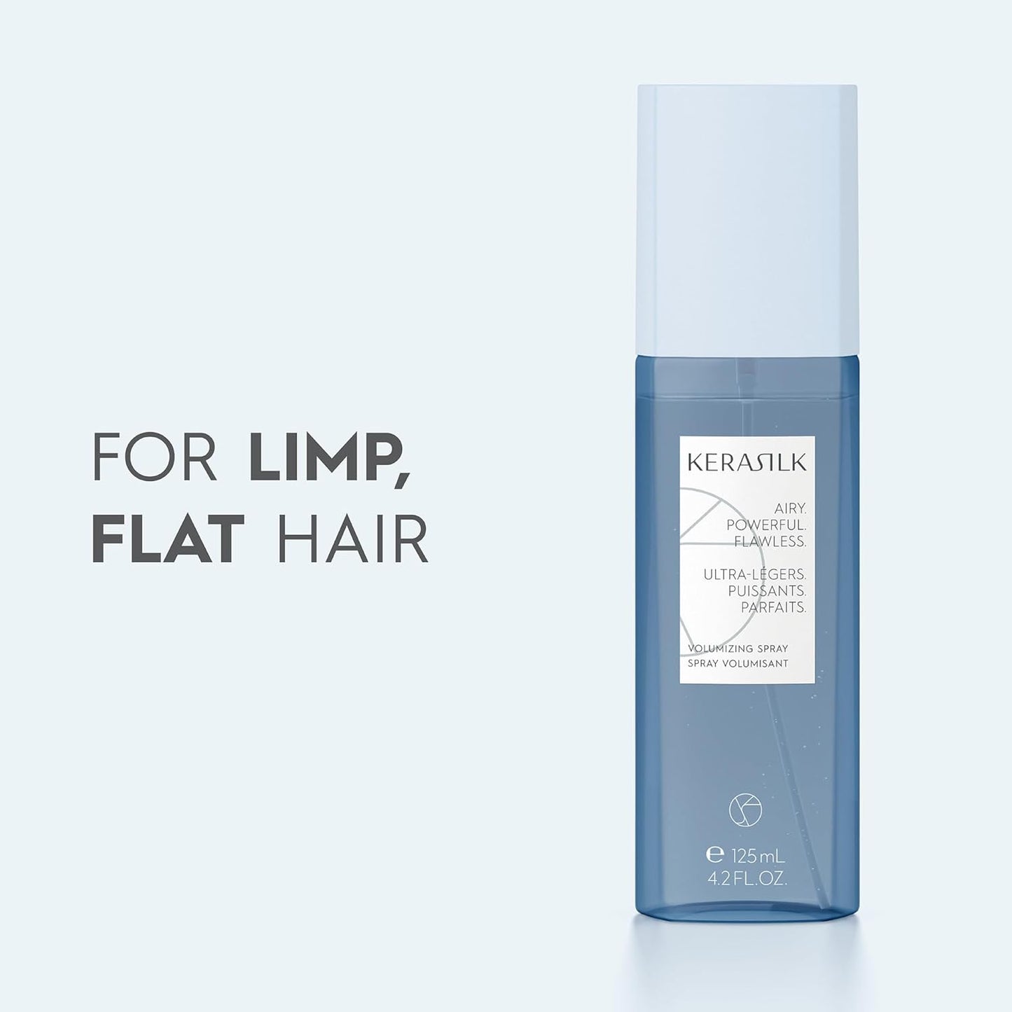 KERASILK Volumizing Spray - Boosts Volume & Body | Weightless Conditioning & Heat Protection | Ideal for Limp, Flat Hair