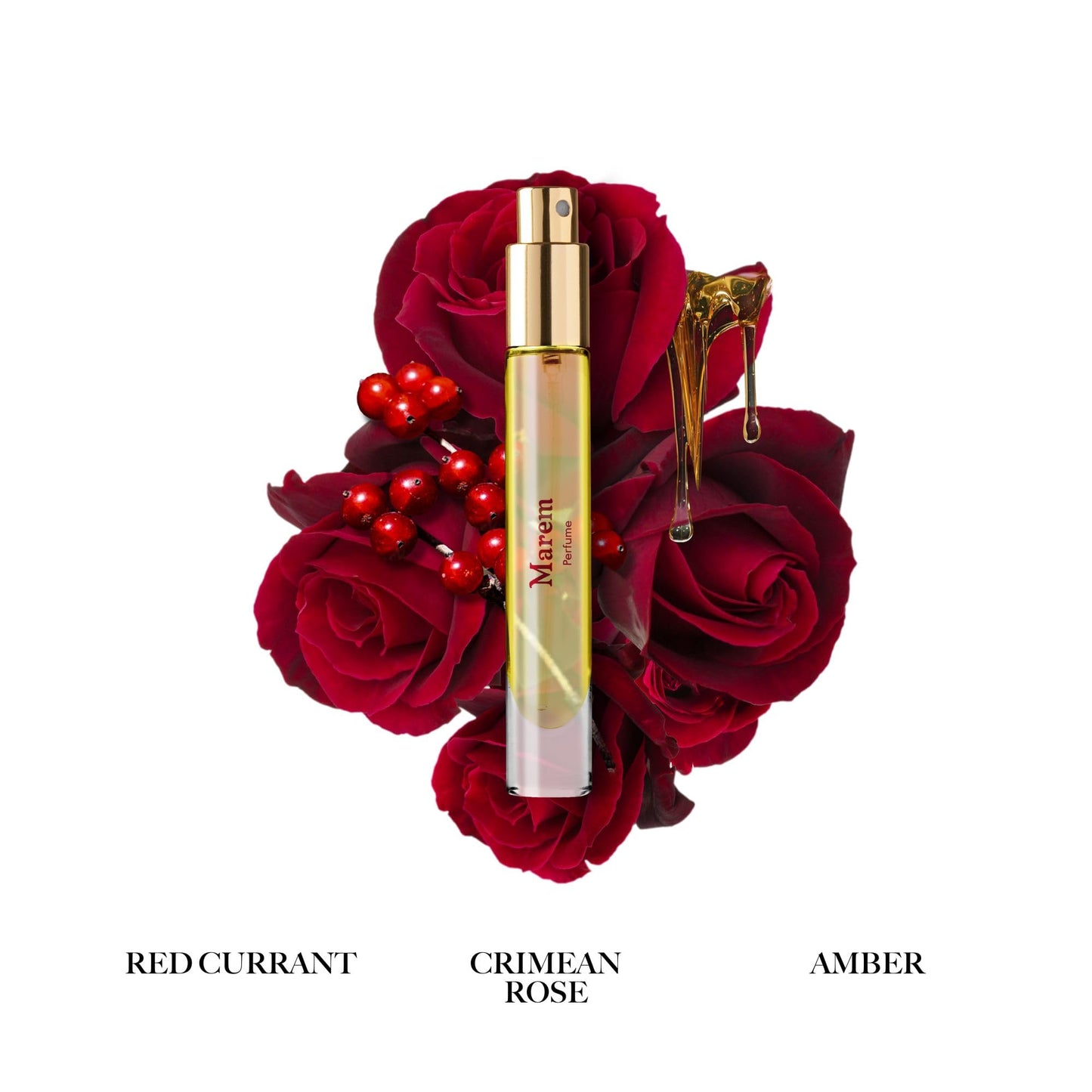 Caswell-Massey Marem Perfume Spray, Floral Perfume Scented with Rose, Citrus & Amber, Fragrance for Women, 0.25 Ounces