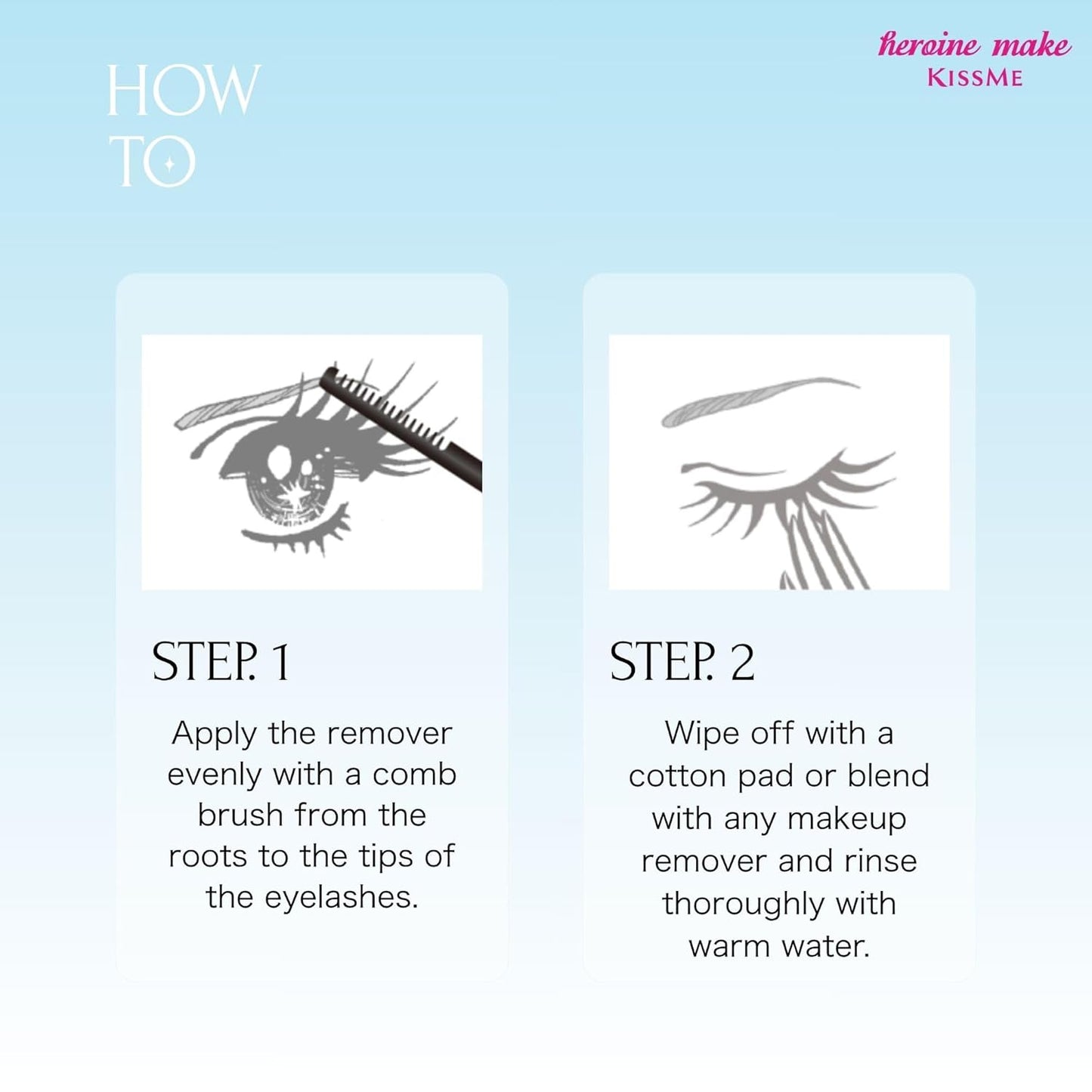 Heroine Make Mascara Remover - Gentle Waterproof Eye Makeup Solution | Travel Size, 2 Pack