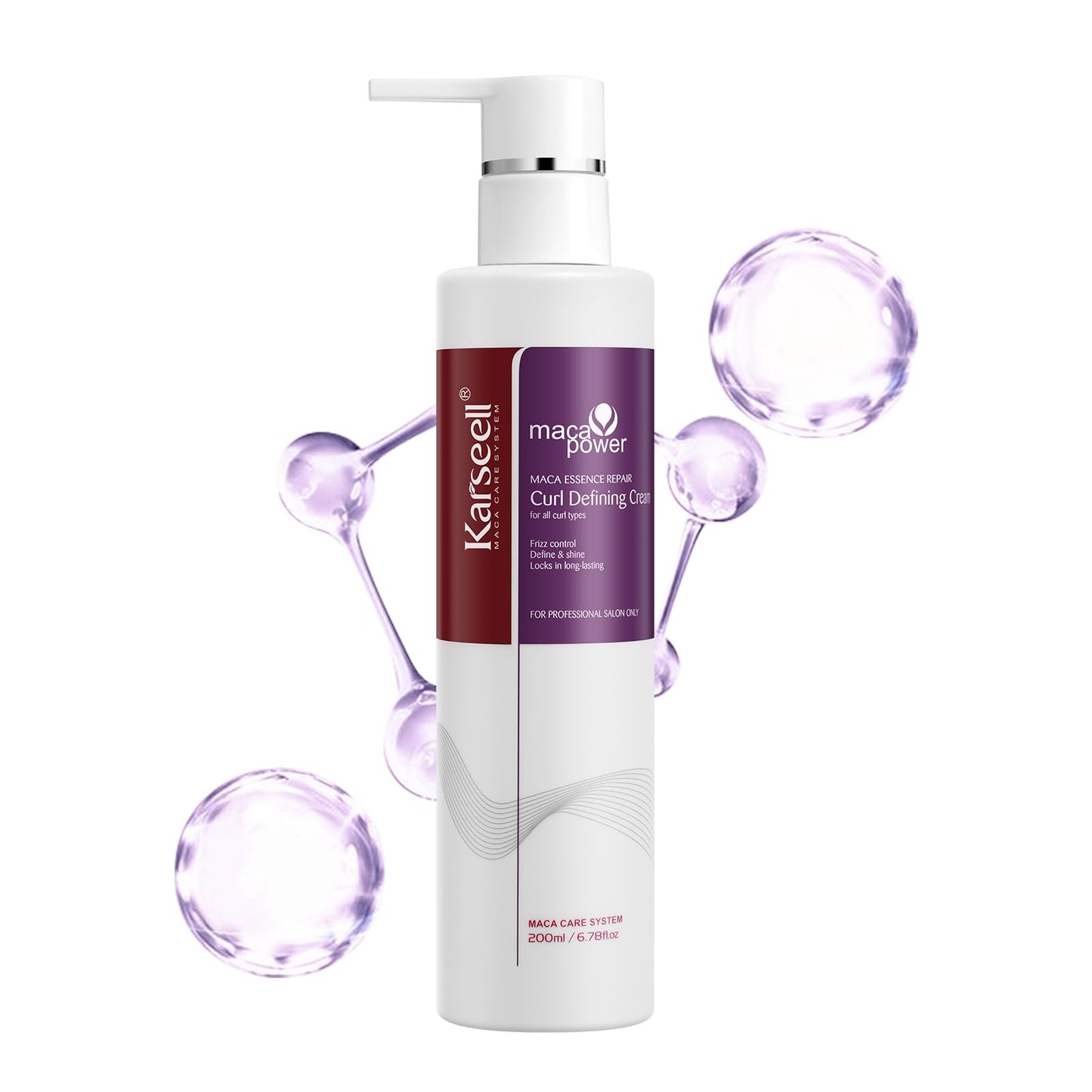 Karseell Curling Perfection Curl-Defining Cream essence repair All Curl Types & Hair Textures, Paraben-Free, 200ML（6.78oz）