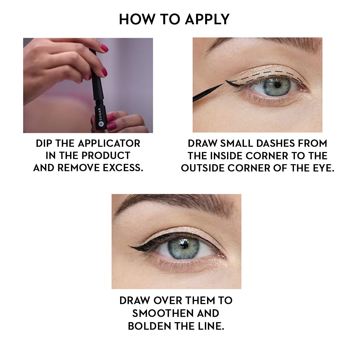 SUGAR Cosmetics Gloss Boss 24HR Eyeliner01 Back In Black (Black) Long lasting, 24hr Coverage