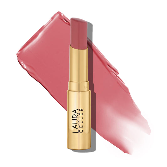 LAURA GELLER NEW YORK Jelly Balm Tinted Lip Balm – In the Buff – Hydrating Lip Color with Shine Finish – Squalane & Vitamin E – Buildable Sheer to Medium Coverage – Vegan & Cruelty-Free