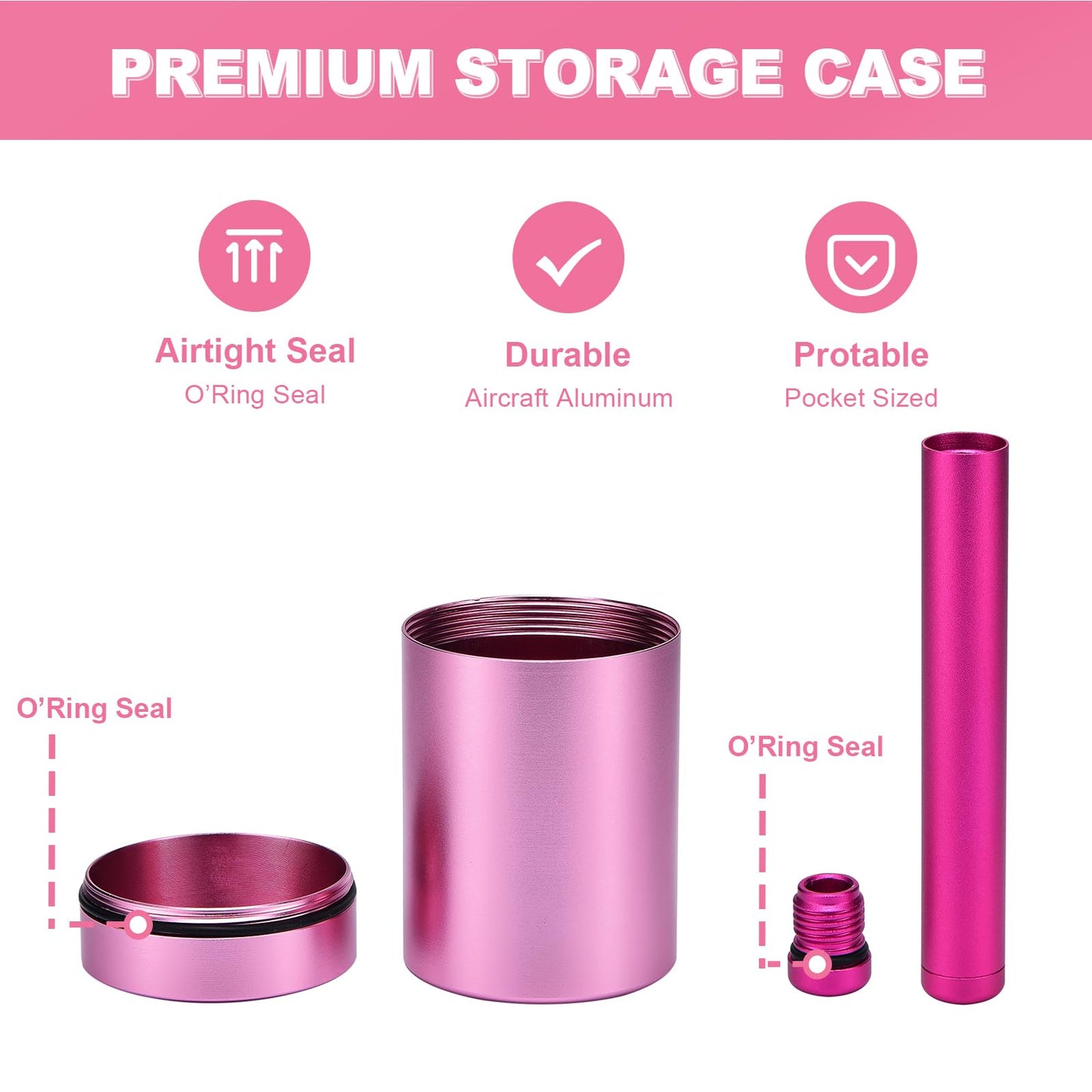 MAICHENG Smell Proof Bag with Combination Lock and 10 Accessories, Travel Medicine Odorless Storage Lock Box Case Container, Unique Design, Ideal Gift for Women, Pink