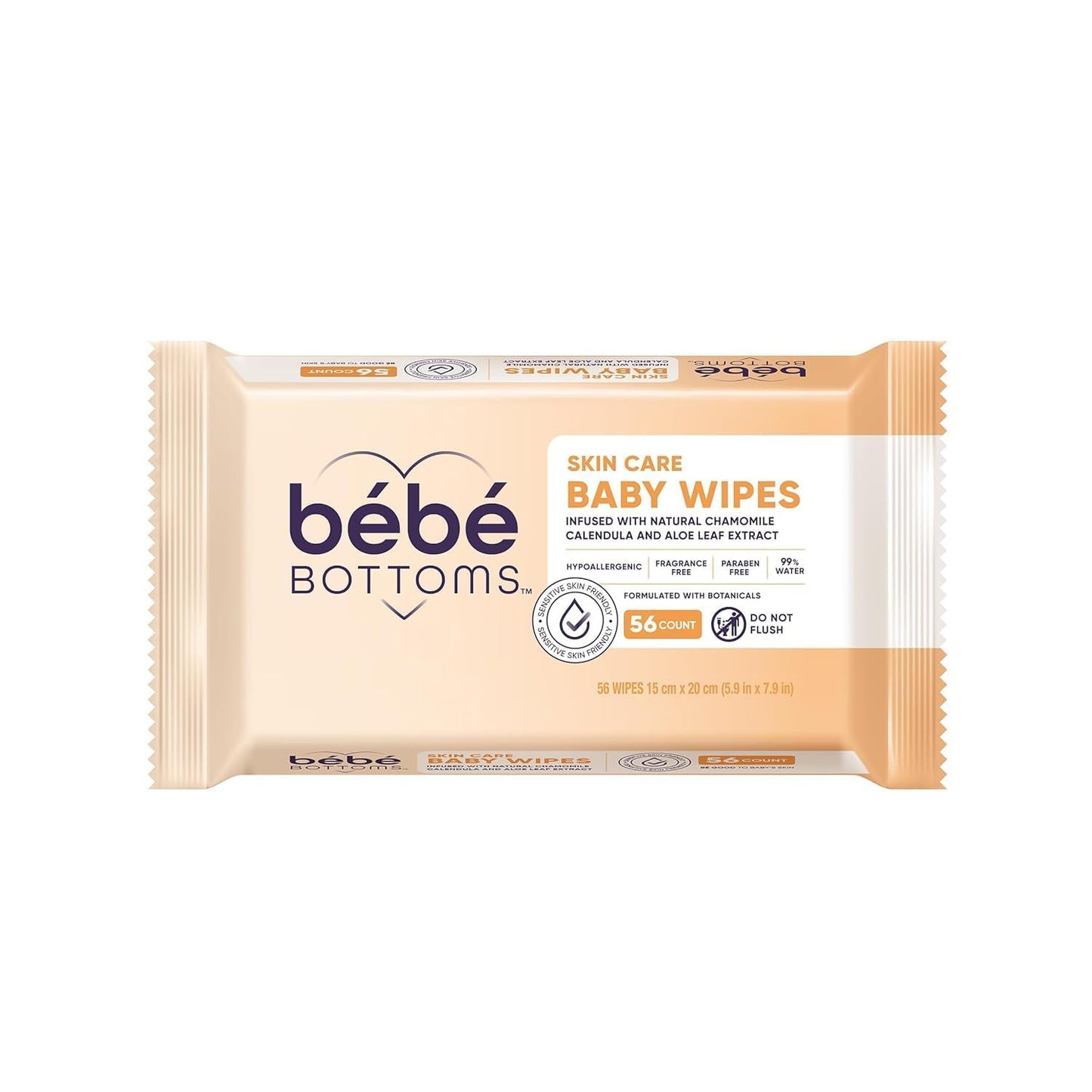 Bébé Bottoms Hypoallergenic Facial Cloth and Baby Wipes - Fragrance & Paraben Free, Sensitive Skin Friendly - Travel Essentials, Baby Essentials - Ideal for On-the-Go Families (672 Count)