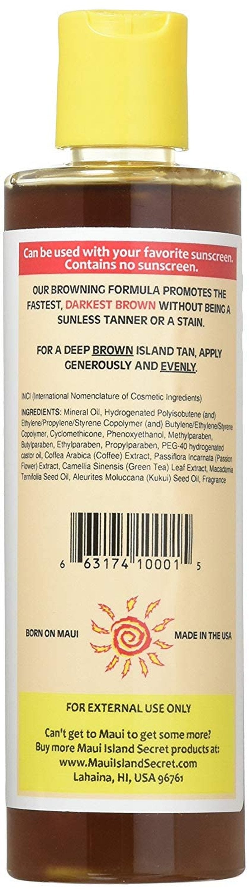Maui Island Secret Browning Formula - 8 Oz Tanning Lotion for Natural Glow