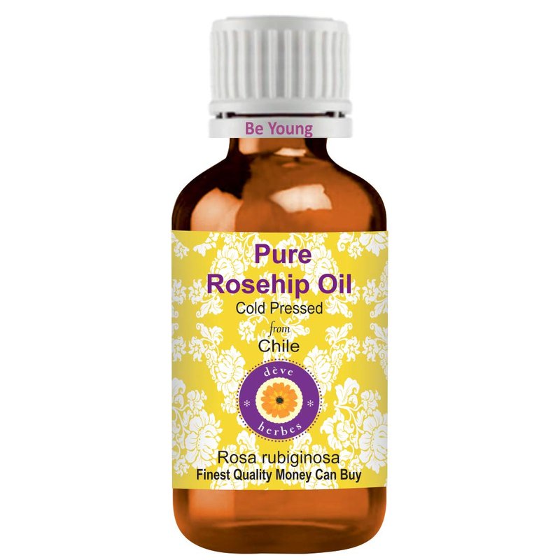 dève herbes Rosehip Oil (Rosa rubiginosa) | Cold Pressed | Pure | Natural | Undiluted | For Diluting Essential oils | For Skin & Massage | Non-Sticky| Lightweight| Men & Women | 50ml (1.69 oz)