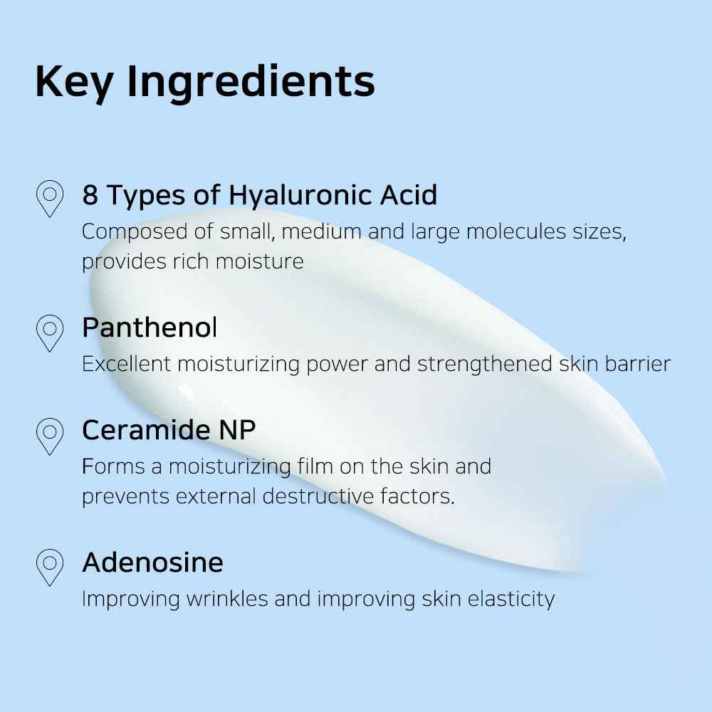HAA YAN NOON Pantheno Hyaluronic Acid Rich Cream 1.86 Oz / 55ml, with Hyaluronic Acid,Panthenol, Centella & Deep moisturizing, Skin Barrier, Korean Skincare