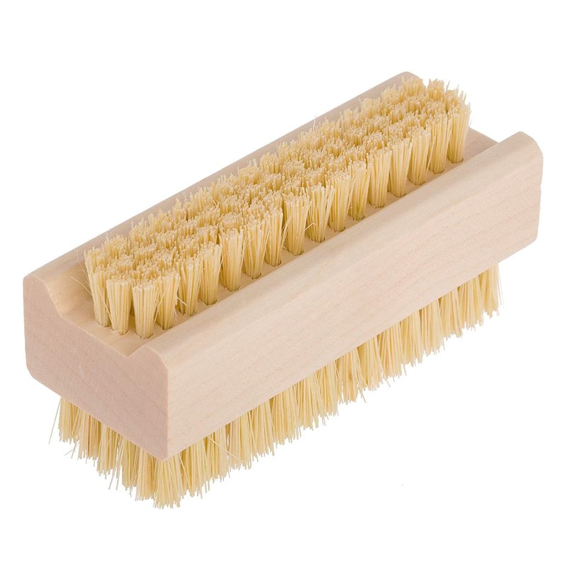 Redecker Tampico Fiber Nail Brush with Untreated Maple Wood Handle, Set of 2, 3-3/4 Inches