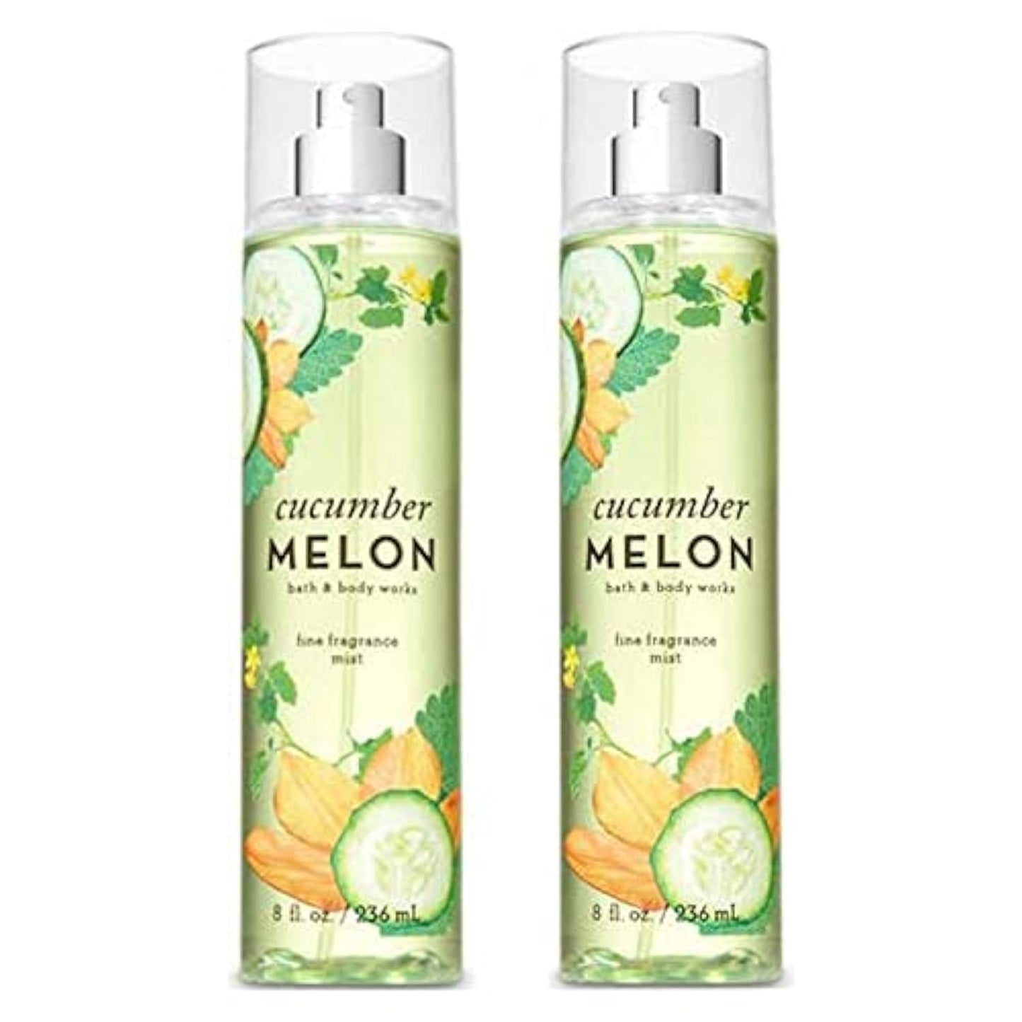 Cucumber Melon Fine Fragrance Mist - Refreshing Scent | Pack of 2, 8 oz Bottles