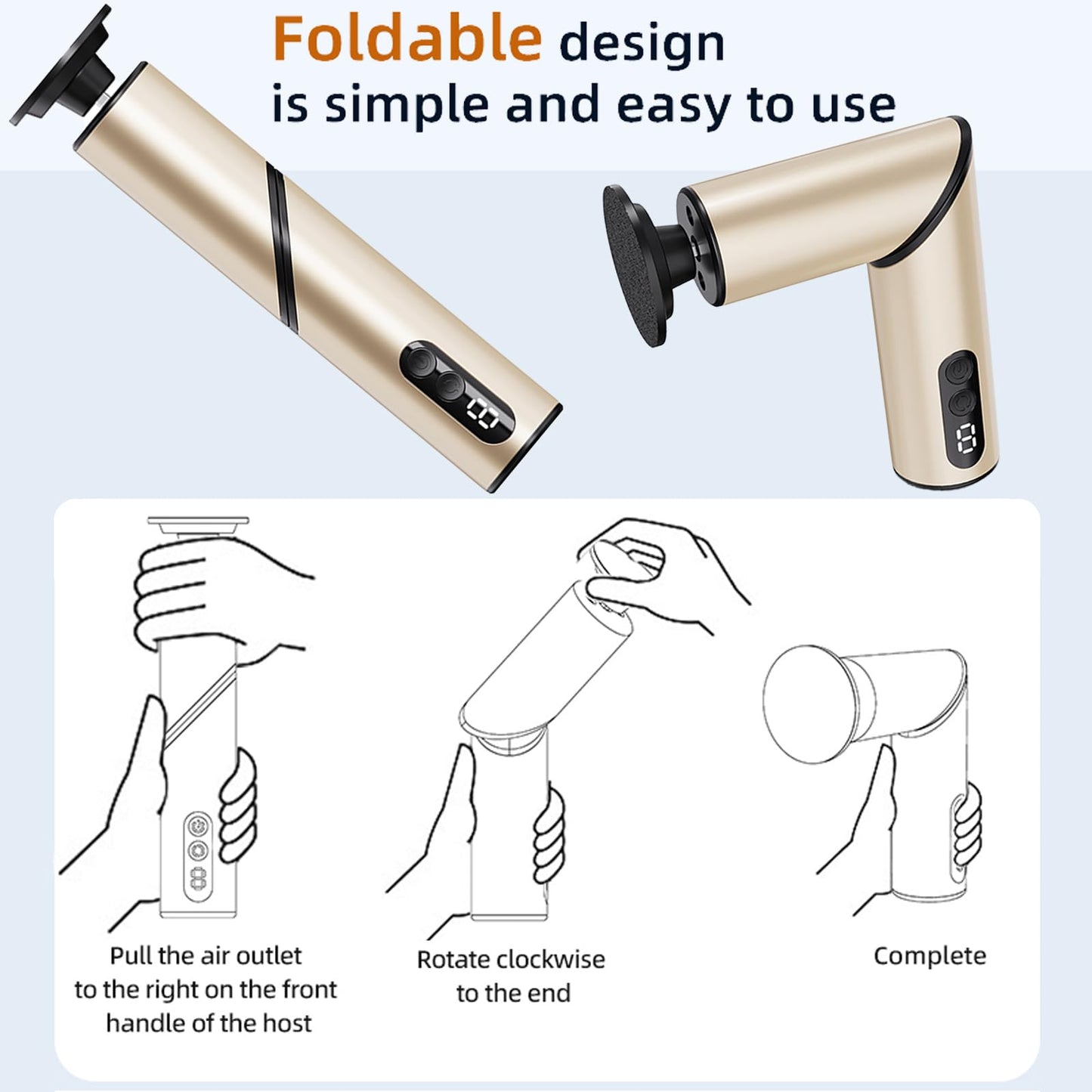 Chu&LiuXung Electric Callus Remover for Feet, Rechargable Fold Electric Foot Callus Remover Tool with Sandpapers,9 Adjustable Speed with Replaceable Grinding Heads for Callus,Cracks and Nails